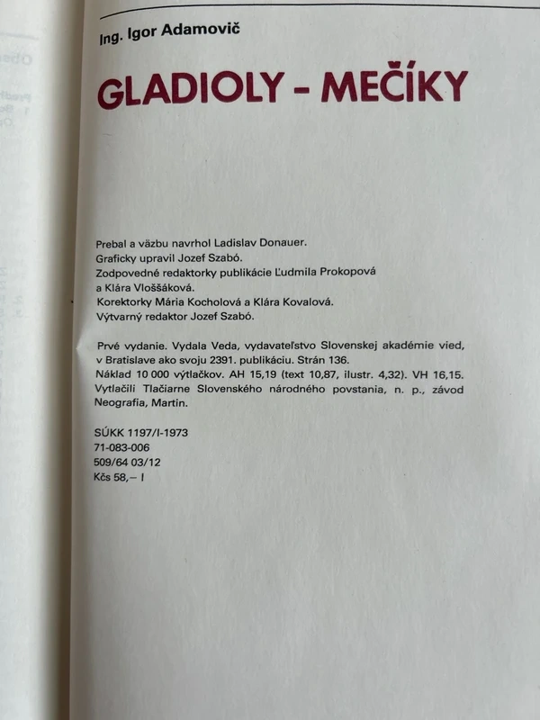 Gladioly - mečíky - Adamovič Igor rok 1983 - 7