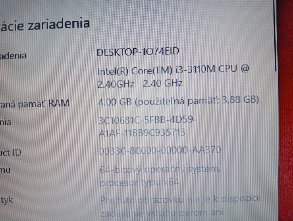 predám ntb HP / Intel core i3 / 4gb ram / ssd disk / HDMI- - 7