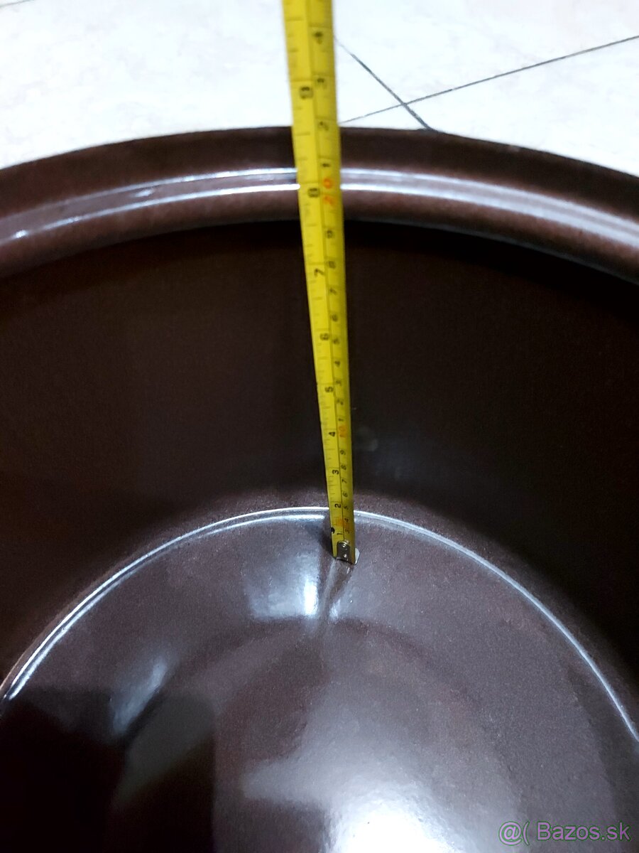 Hrniec komplet velky zabijackovy smaltovy smaltovany novy - 7