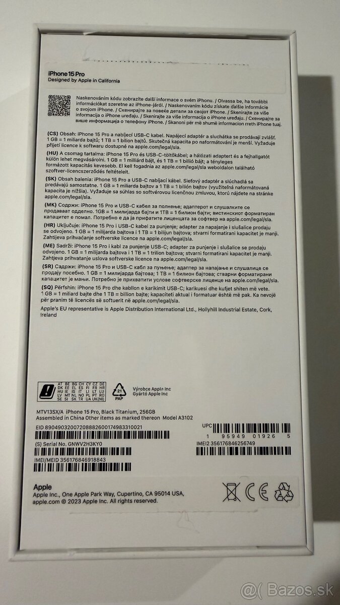 iPhone 15 pro Black Titanium 256GB Apple - 7