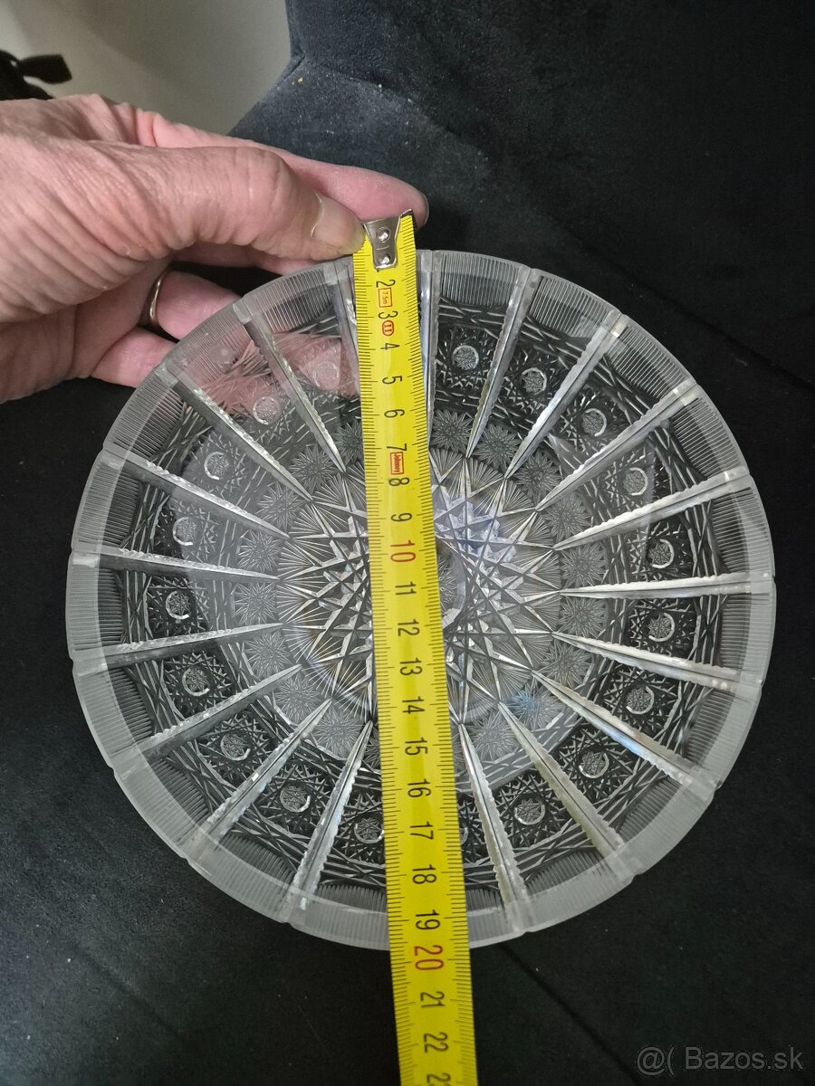 kryštálová brúsená misa priemer 20cm - 7