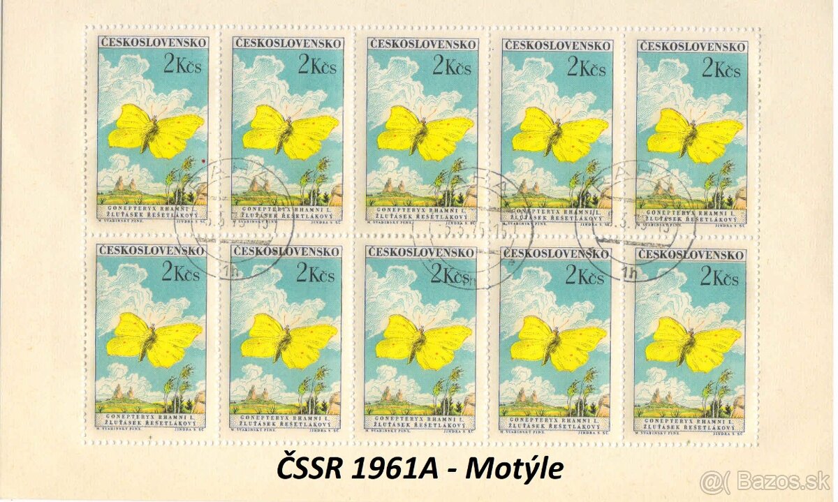 Poštové známky, filatelia: ČSSR, desaťbloky PRO - 7