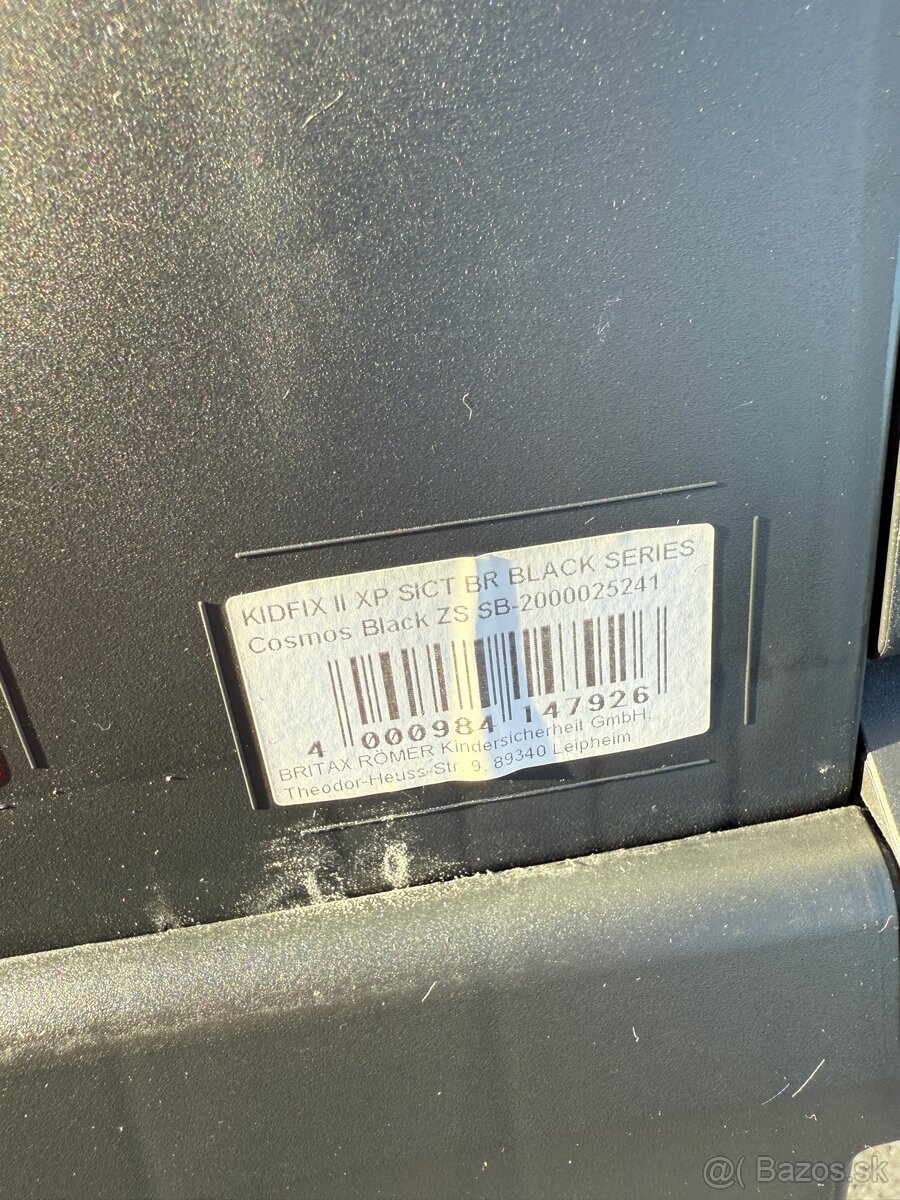 autosedačka Britax Römer KIDFIX II XP SICT Black 15-36kg - 7