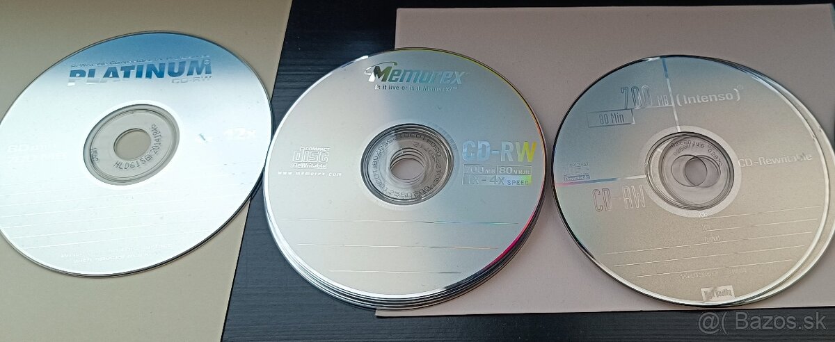 Médiá CD-RW, CD, DVD-RW, DVD-RAM + obaly + DVD Obaly - 7