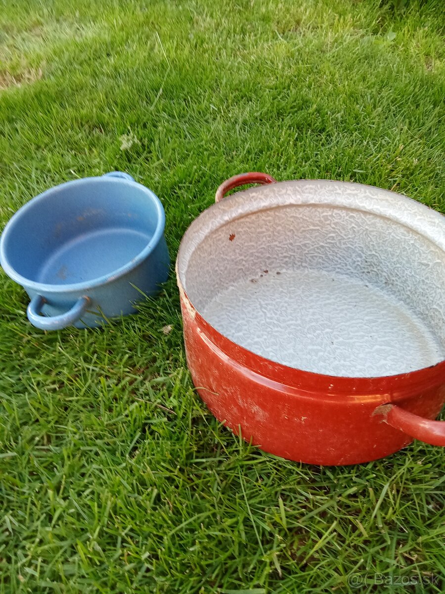 Hrnce,smaltované hrnce,pokrievky - 7