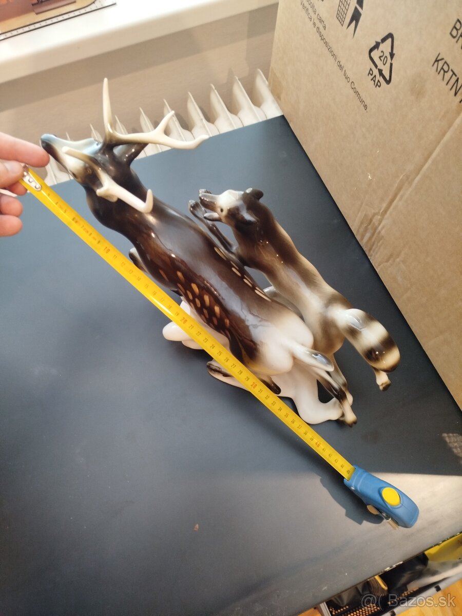 Soška Royal dux štvanica/jeleň a vlk - 7