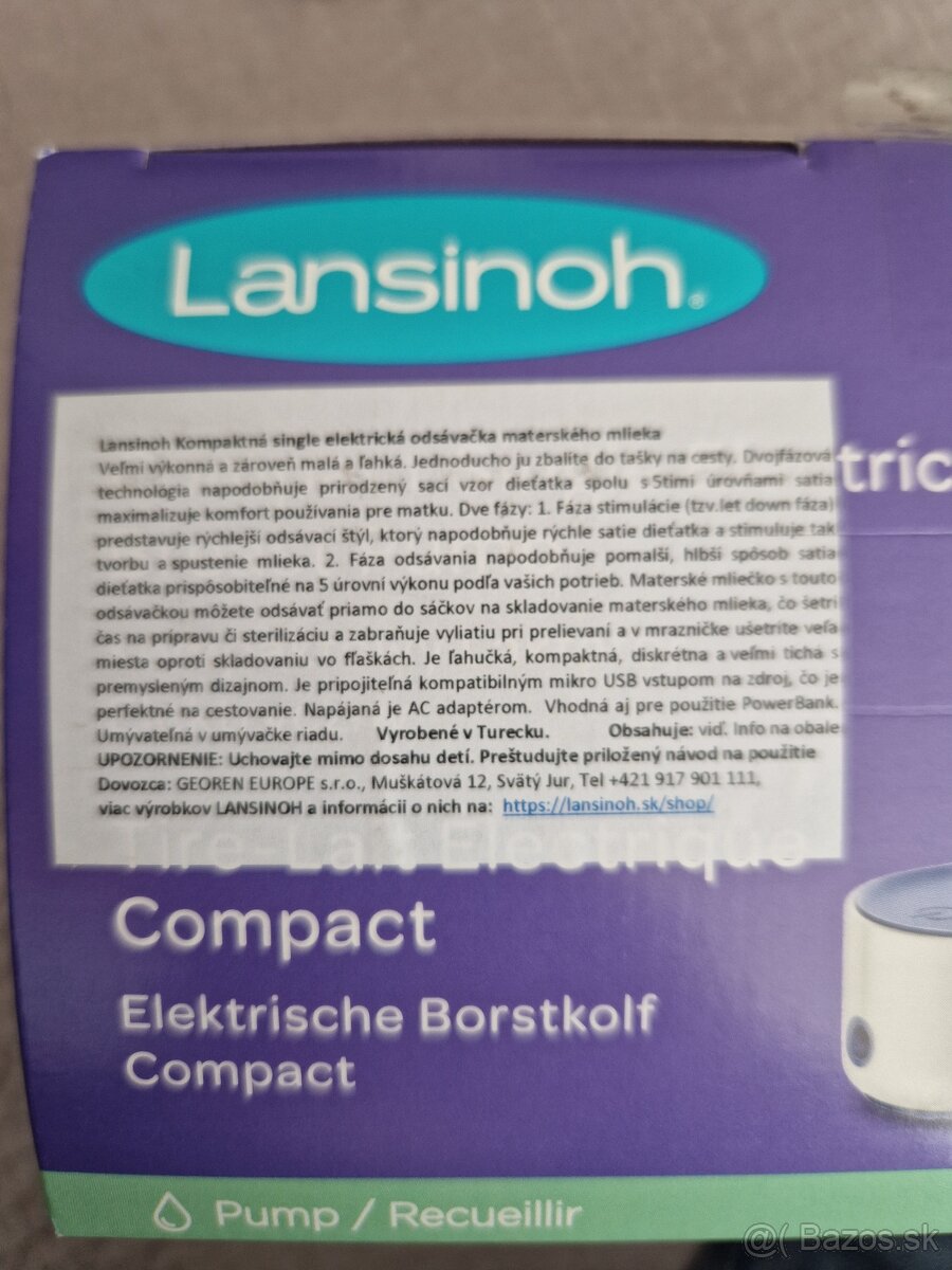 Odsávačka materského mlieka Lansinoh - 7