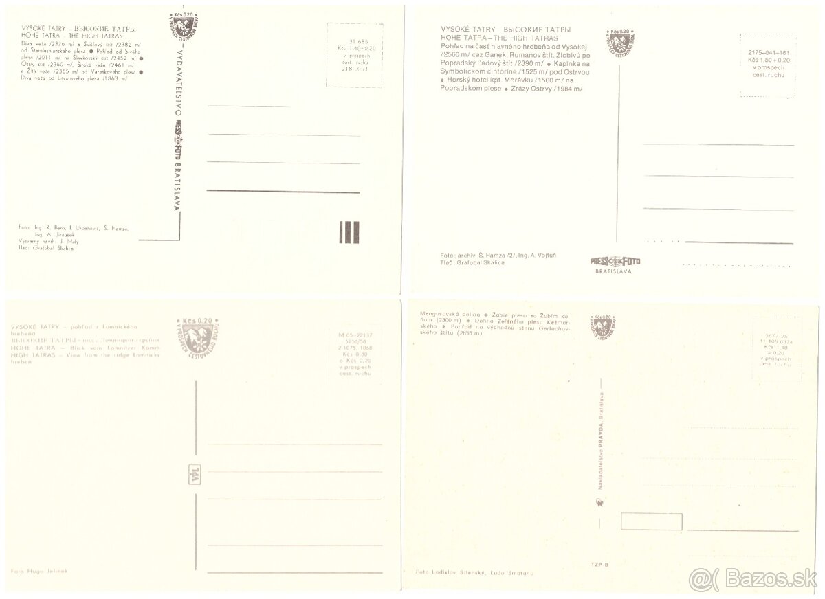 Pohľadnice Vysoké Tatry farebne - 7