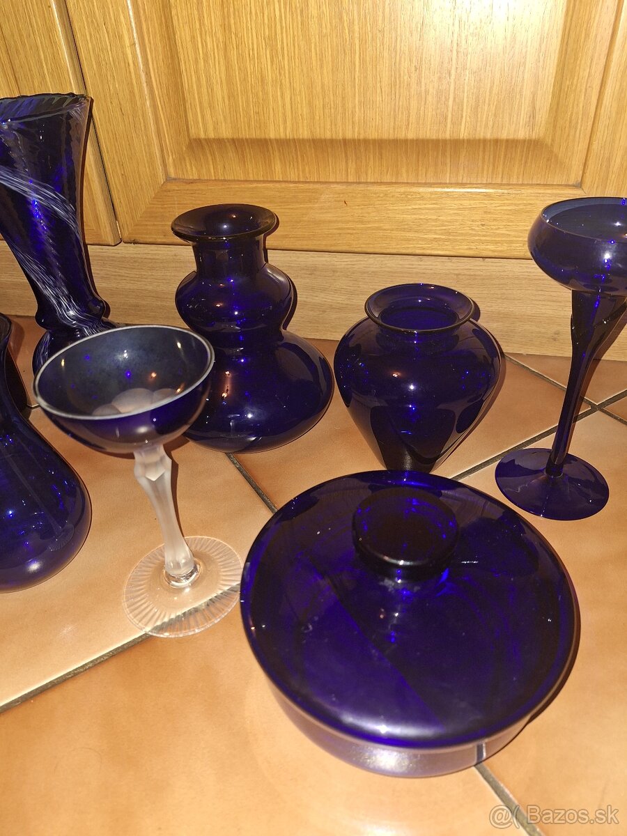 Modré kobaltove sklo - 7