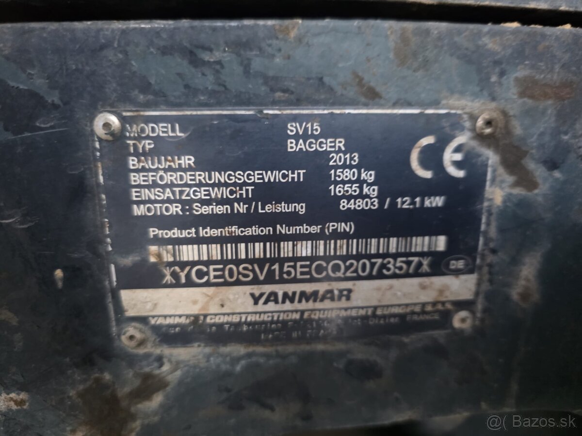 Minibagr YANMAR SV 18 - 7