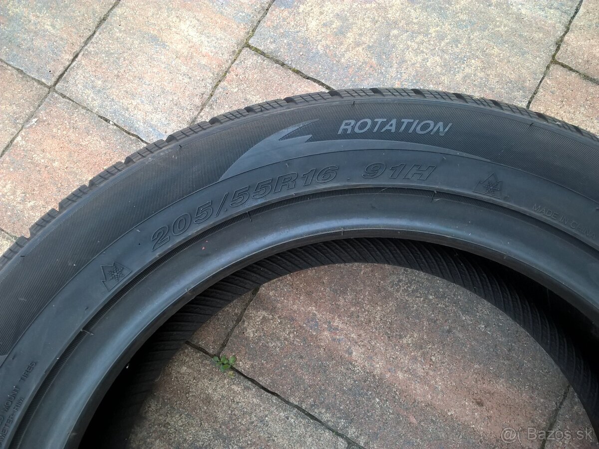 2+2 ks ZIMNÉ 205/55 R16 91H dezén cca 8 mm - rok 2021 - 2024 - 7