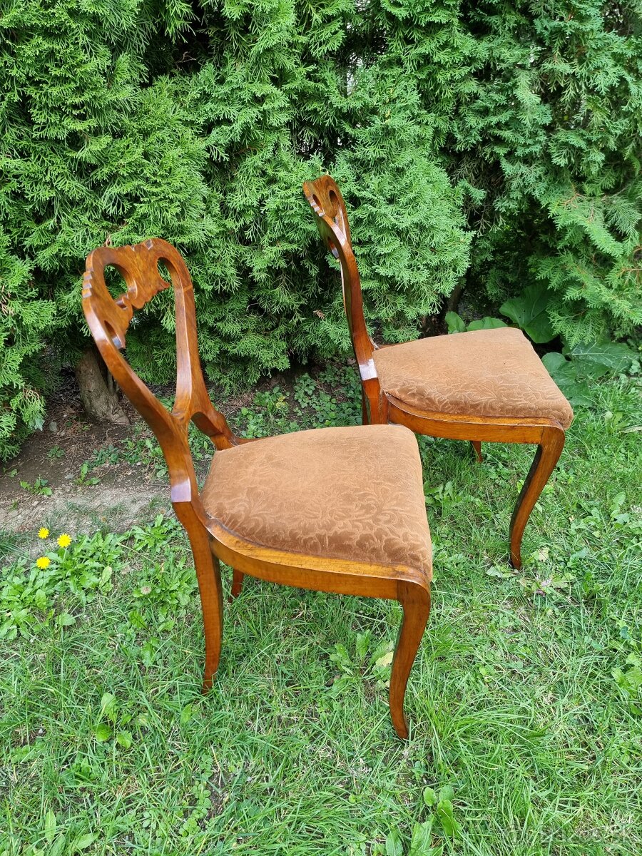 Biedermeier párové stoličky - 7