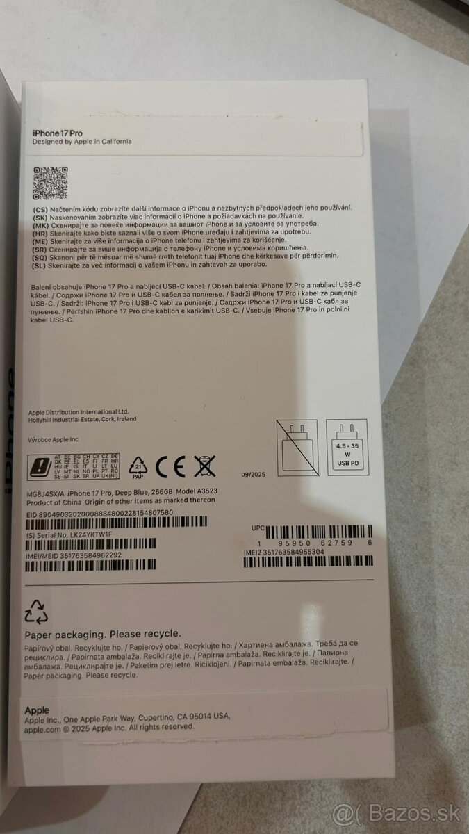 ❤️ NOVÝ - APPLE IPHONE 17 PRO - 256 GB - DEEP BLUE ❤️ - 7