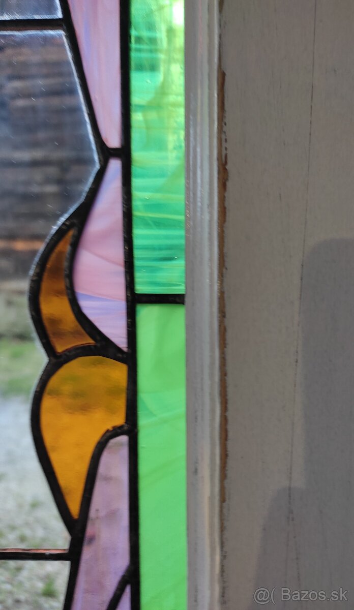 Dvere s vitrážou a zárubňou - 7