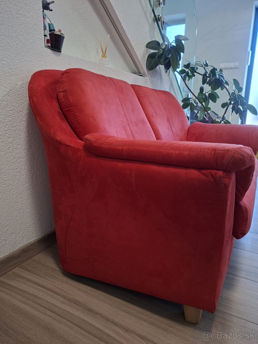 Cervena sedacia suprava 3+2+1+taburetka - 7