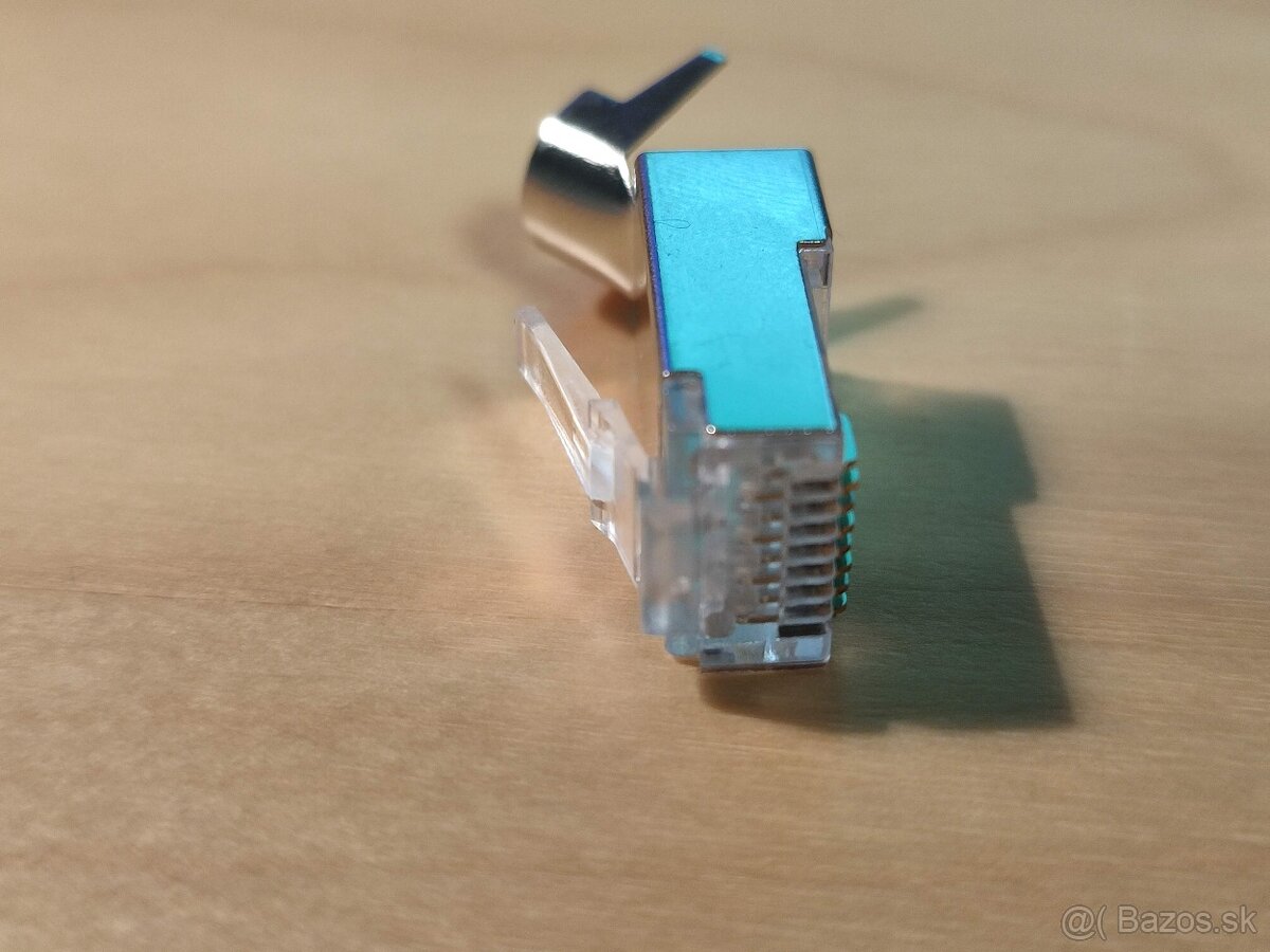 10x Konektor RJ45 tienený cat 6a/7 drôt STP - 7