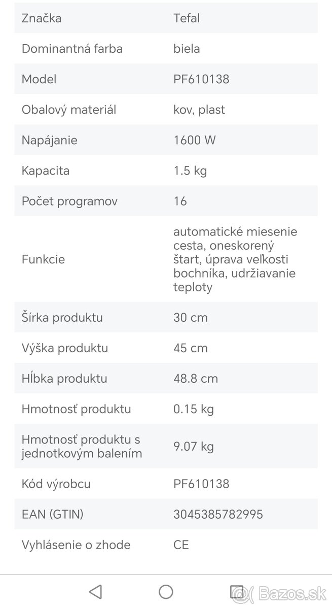 Tefal home bread baguette - 7