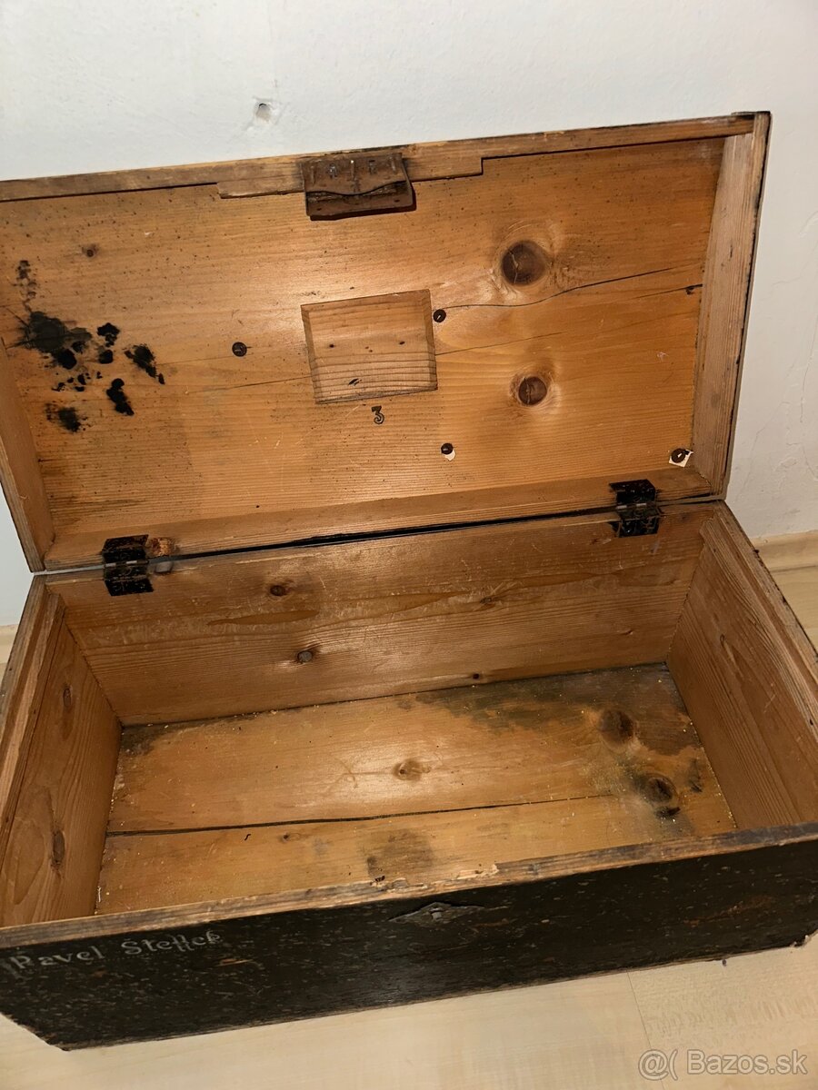 Starožitná Drevená Truhlica - 7