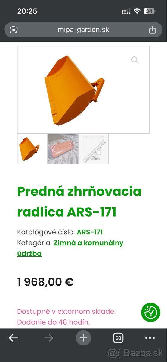 Malotraktor mt8 - snezna radlica ars 171 - 7