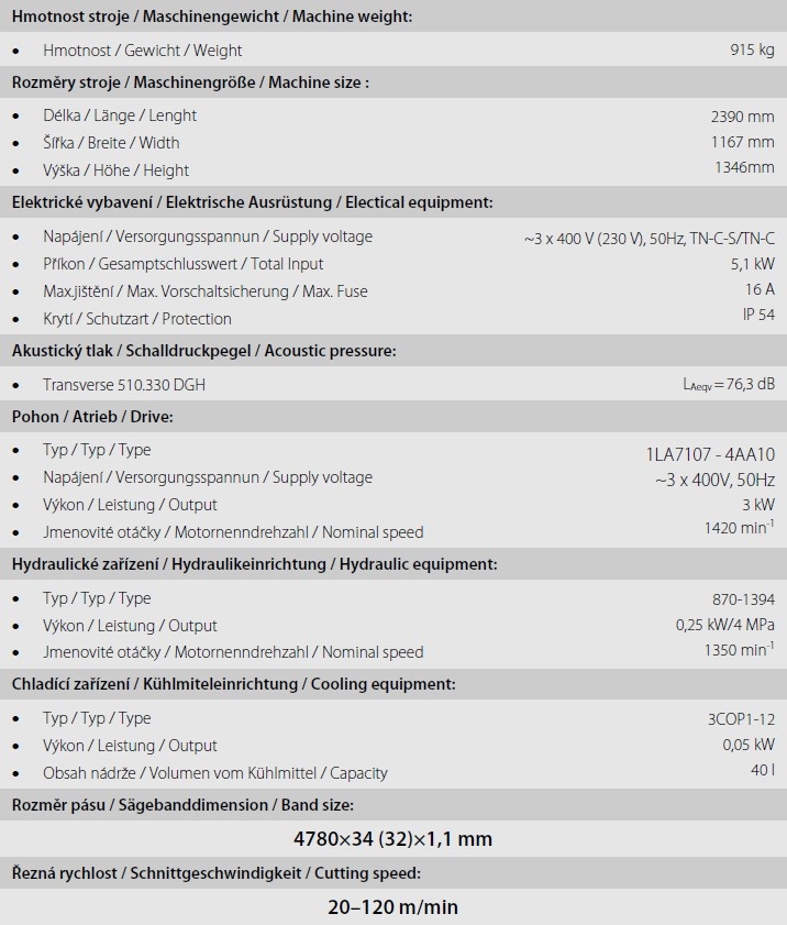 BOMAR TRANSVERSE 510.330 DGH PÁSOVÁ PILA NA KOV - SUPER STAV - 7