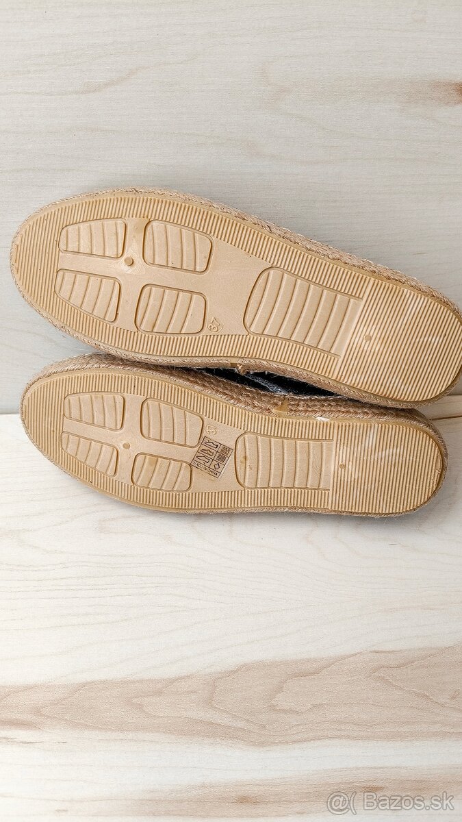 Nové espadrilky strieborno-čierne - 7
