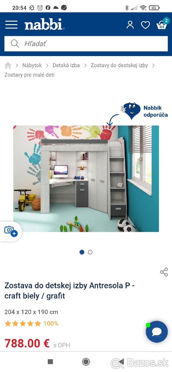 Zostava postele ,stolík do detskej izby - 7