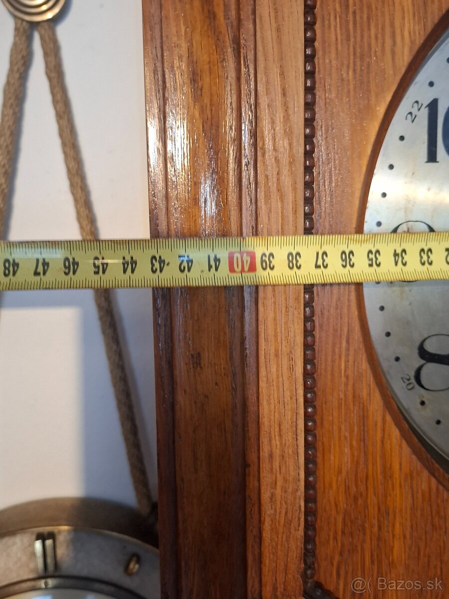 Predám funkčné starožitné nástenné hodiny KIENZLE 80 € - 7