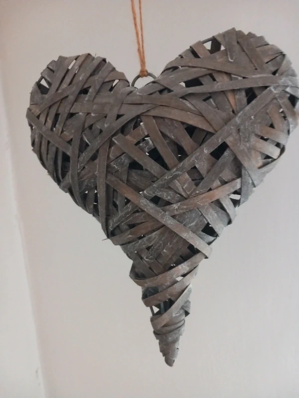 Staršie vypuklé lykové srdce po mamine 25x22x6 cm - 7