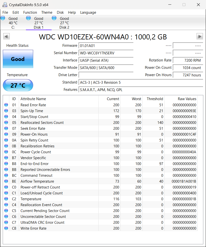 Predám 3,5" 1TB HDD SATA - 7