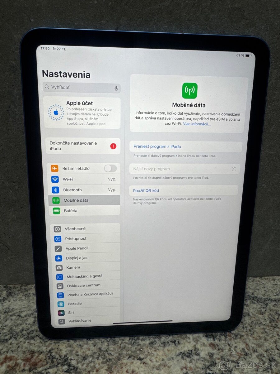 Nový iPad 10.Gen 10.9”256gb Wifi+Cellular(SIM) Blue - 7