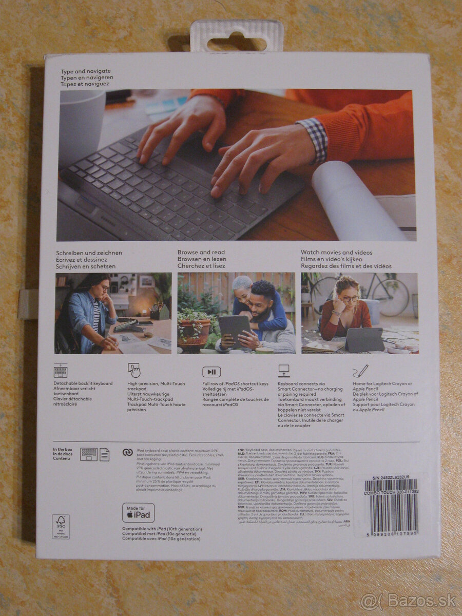 Klavesnica Logitech Combo Touch na iPad 10.9 (10. Gen) – US - 7