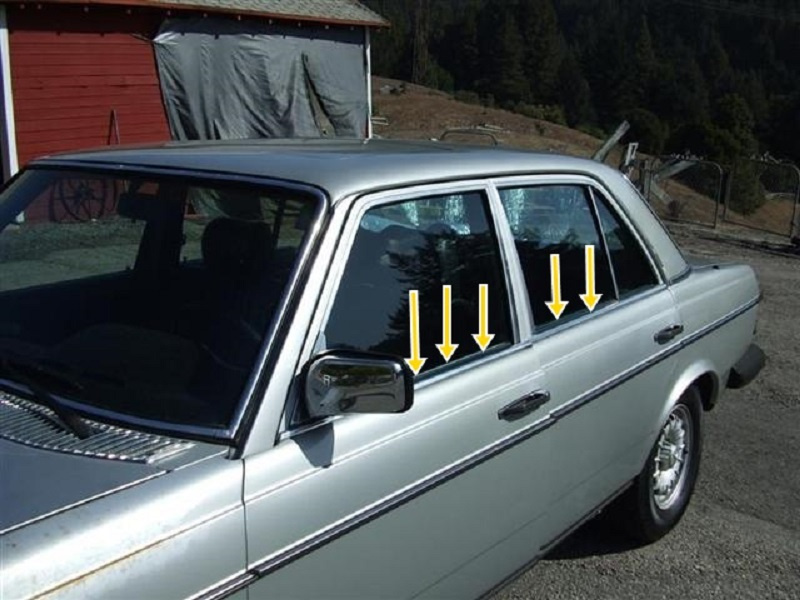 mercedes W123 spony sametky vonkajšie - 7