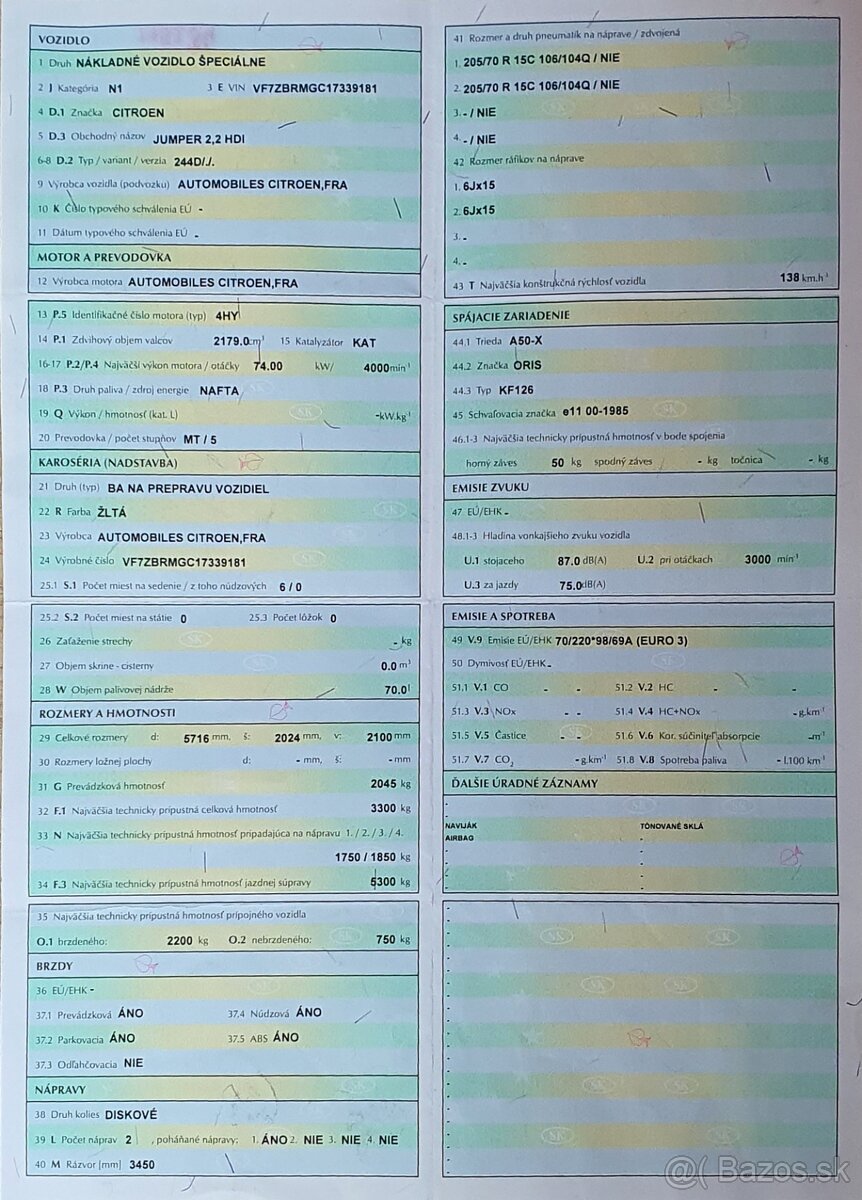 Predám odťahovku Citroen Jumper - 7