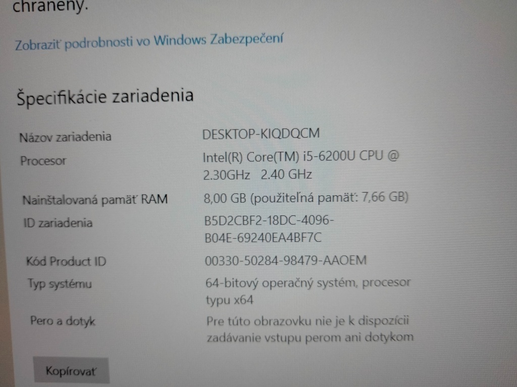 predám 12" HP elitebook 820 g3/ Intel core i5 /8gb ram /ssd - 7