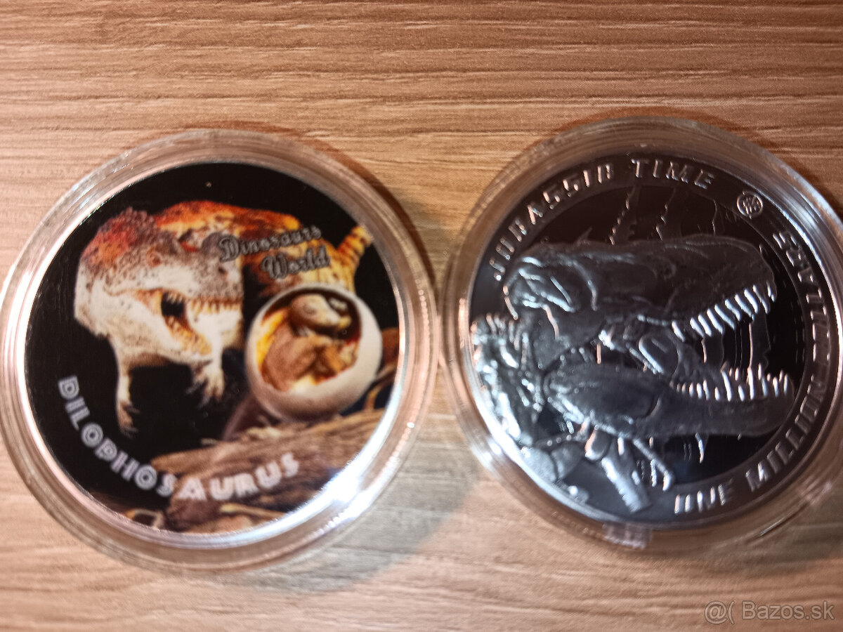 postriebrene pamätne mince DINOSARY 2 - 7