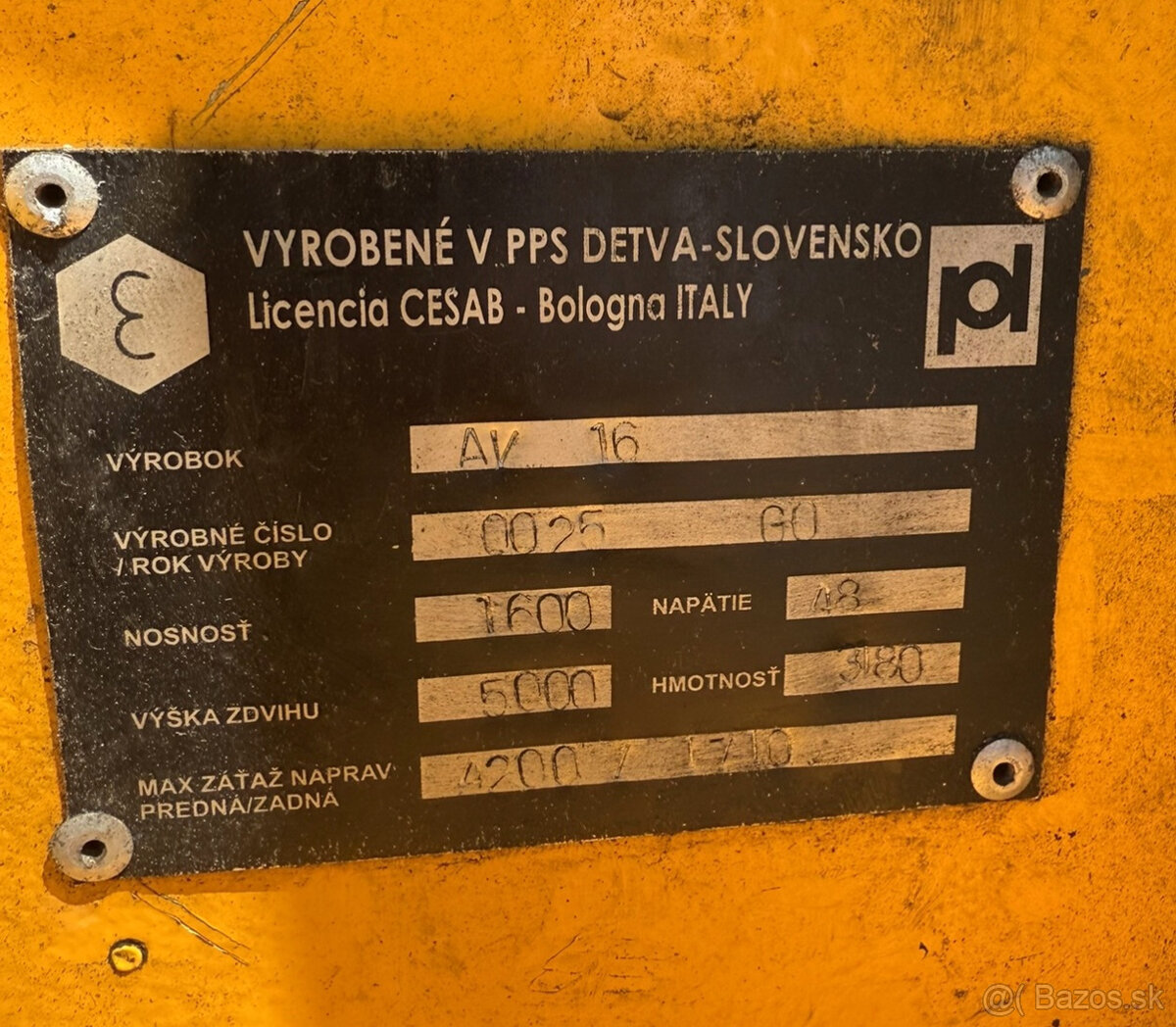 Detvan AV 16, elektro, triplex, bočný posuv - 7