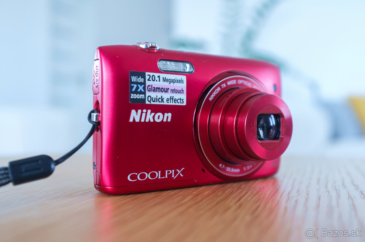 Nikon Coolpix S3400 červený - 7