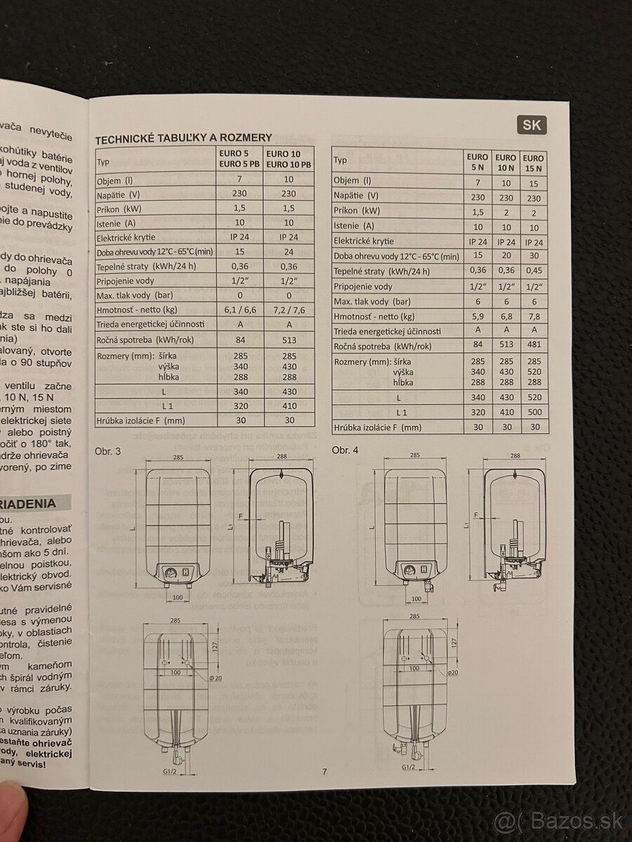 Boiler - elektricky ohrievač vody - 7