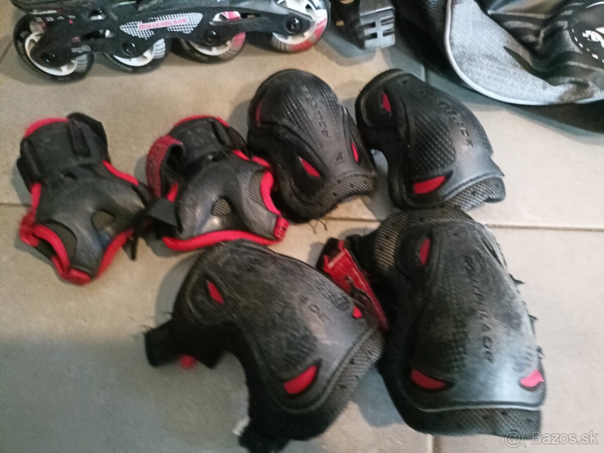 Korčule Rollerblade + prilba, chrániče, vak - 7