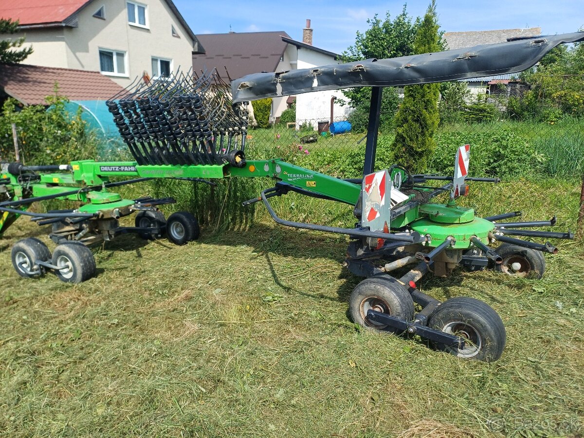 Zhrňovač sena, hrabačka, riadkovač sena, dvojrotor, deutz - 7