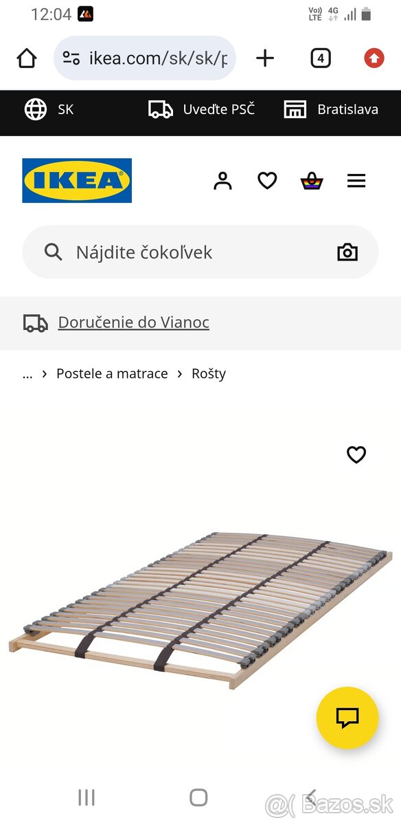 Manželská posteľ s roštami - 7