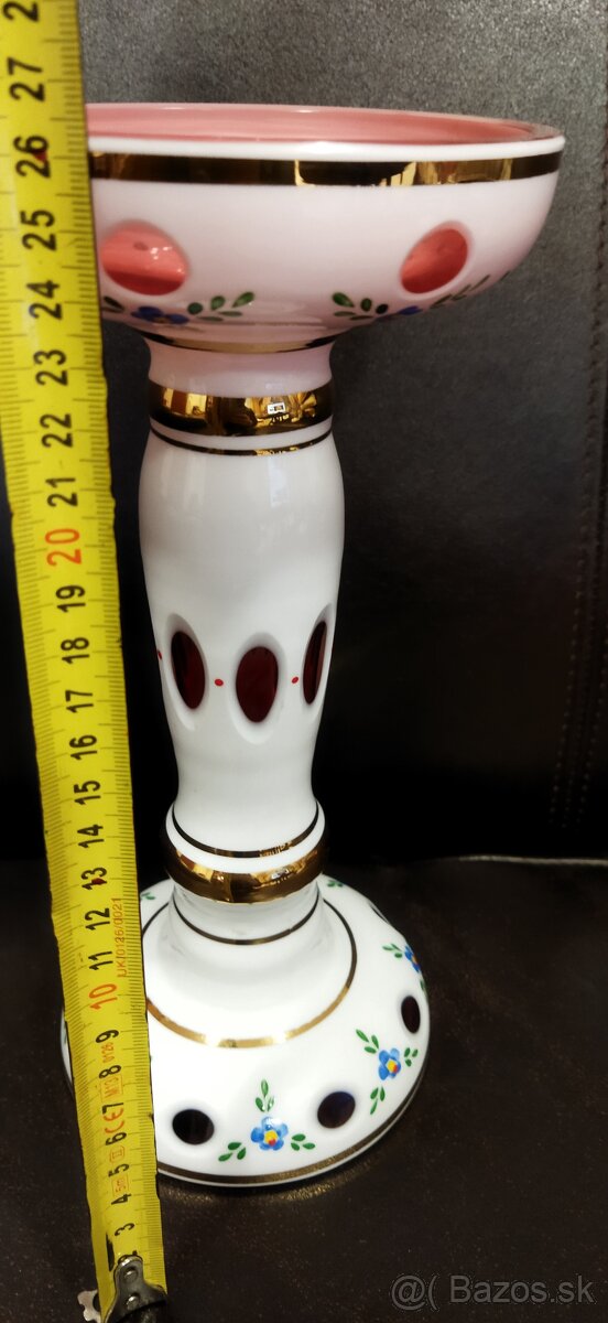 Přejímané sklo - vázy a svícny - 7