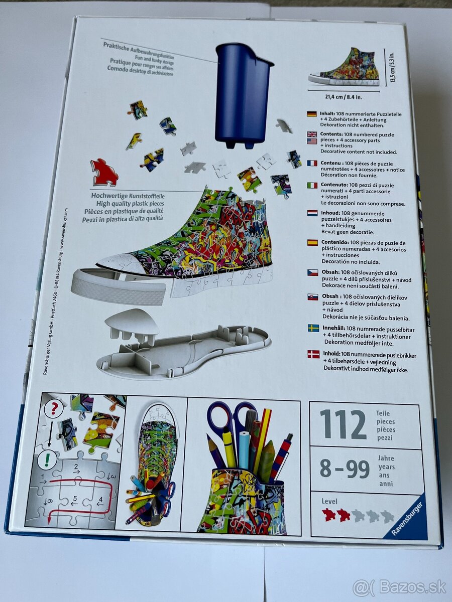 3D Puzzle Teniska Graffity - 7