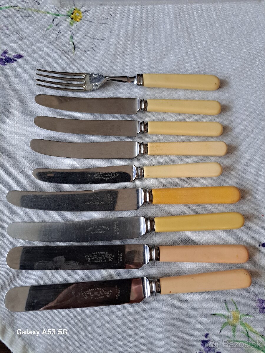 Staré nože ,8ks ENGLAND - 7