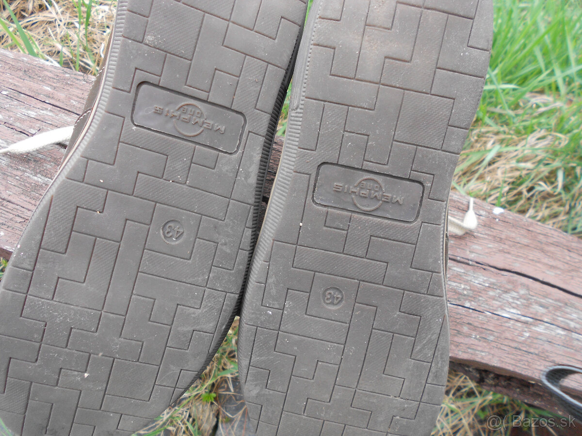 Predám kožené topánky zn.John Garfield,hnedé topánky,botasky - 7