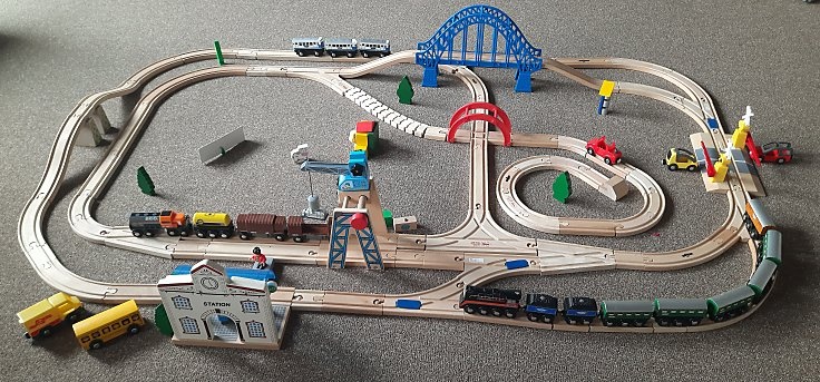 dreveny vlacik, drevena zeleznica, detska zeleznicka - 7