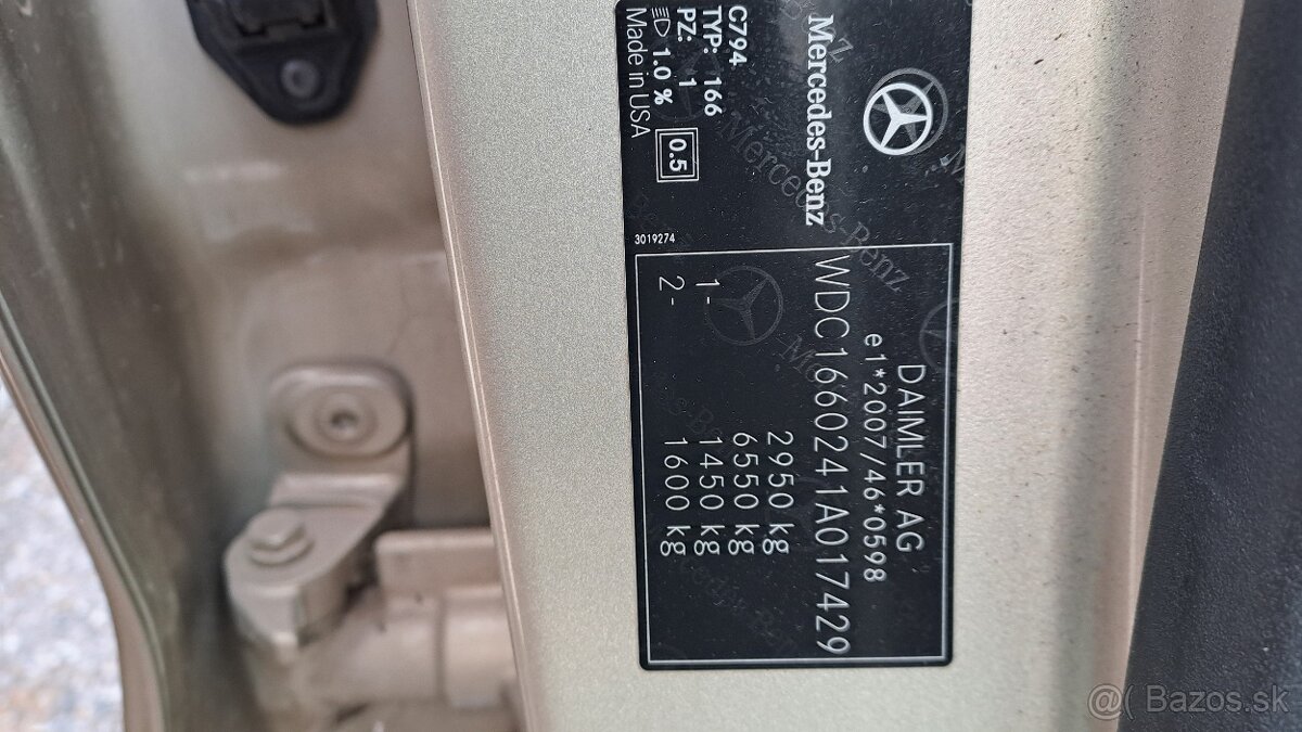 Predam Mercedes Ml 350 166 rocnik 2012 - 7