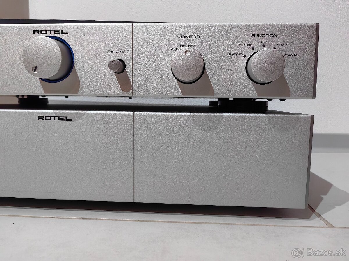ROTEL RB03 + ROTEL RC03 pre amp + koncák - 7