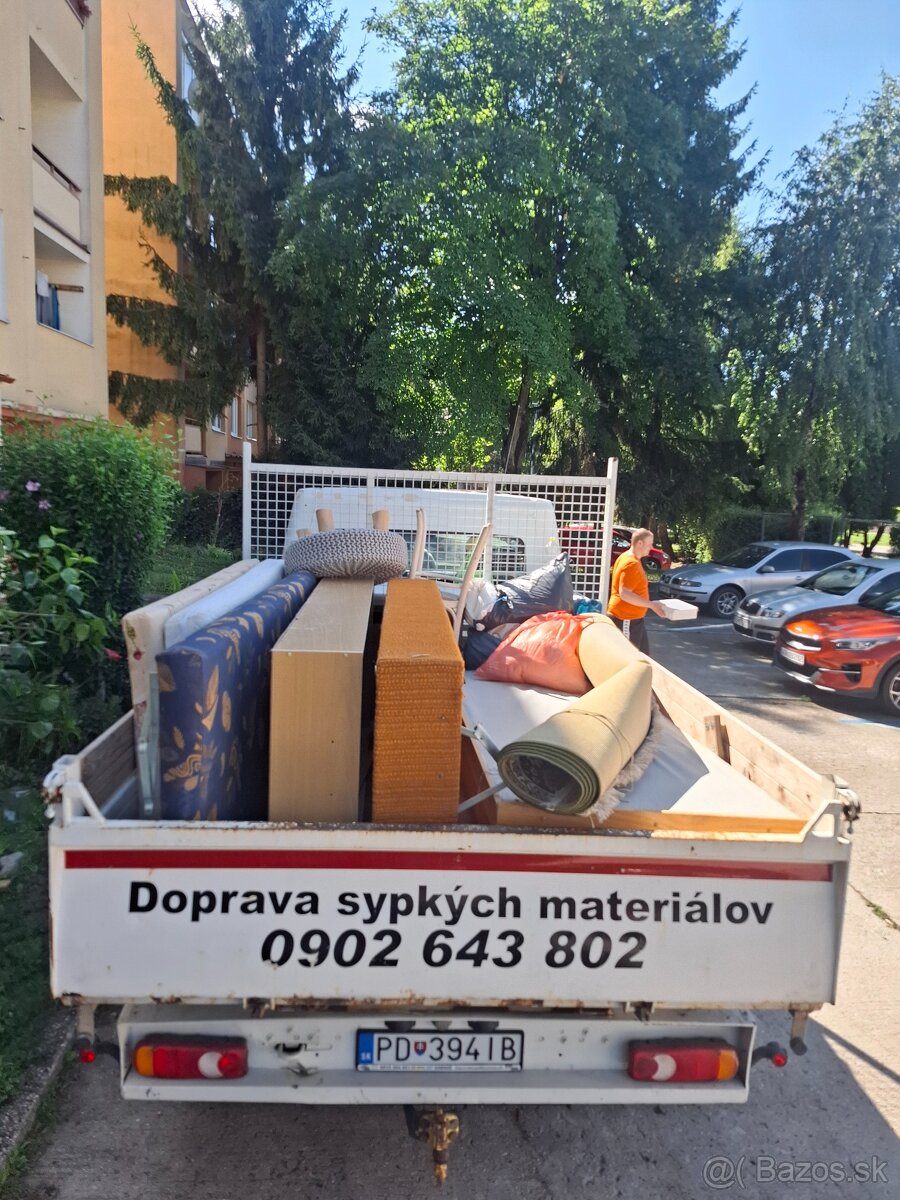 Doprava, odvoz dovoz sklápačom do 3,5t - 7