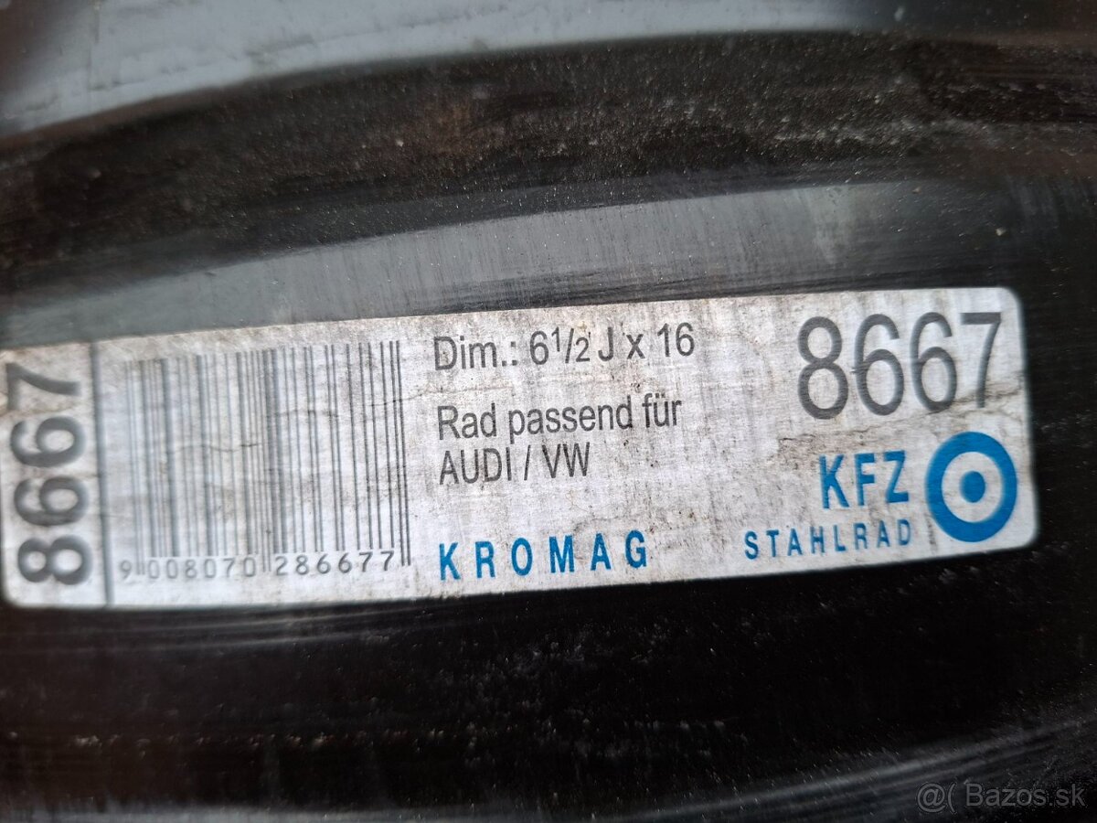 Plech. disky VW/Skoda/Seat R16, 5x112 - 7